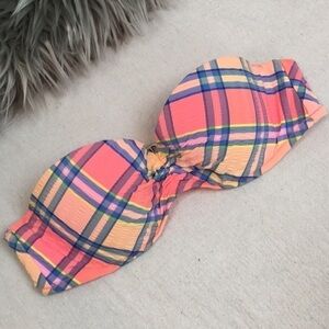 Victoria’s Secret Seersucker Plaid Bikini swim top